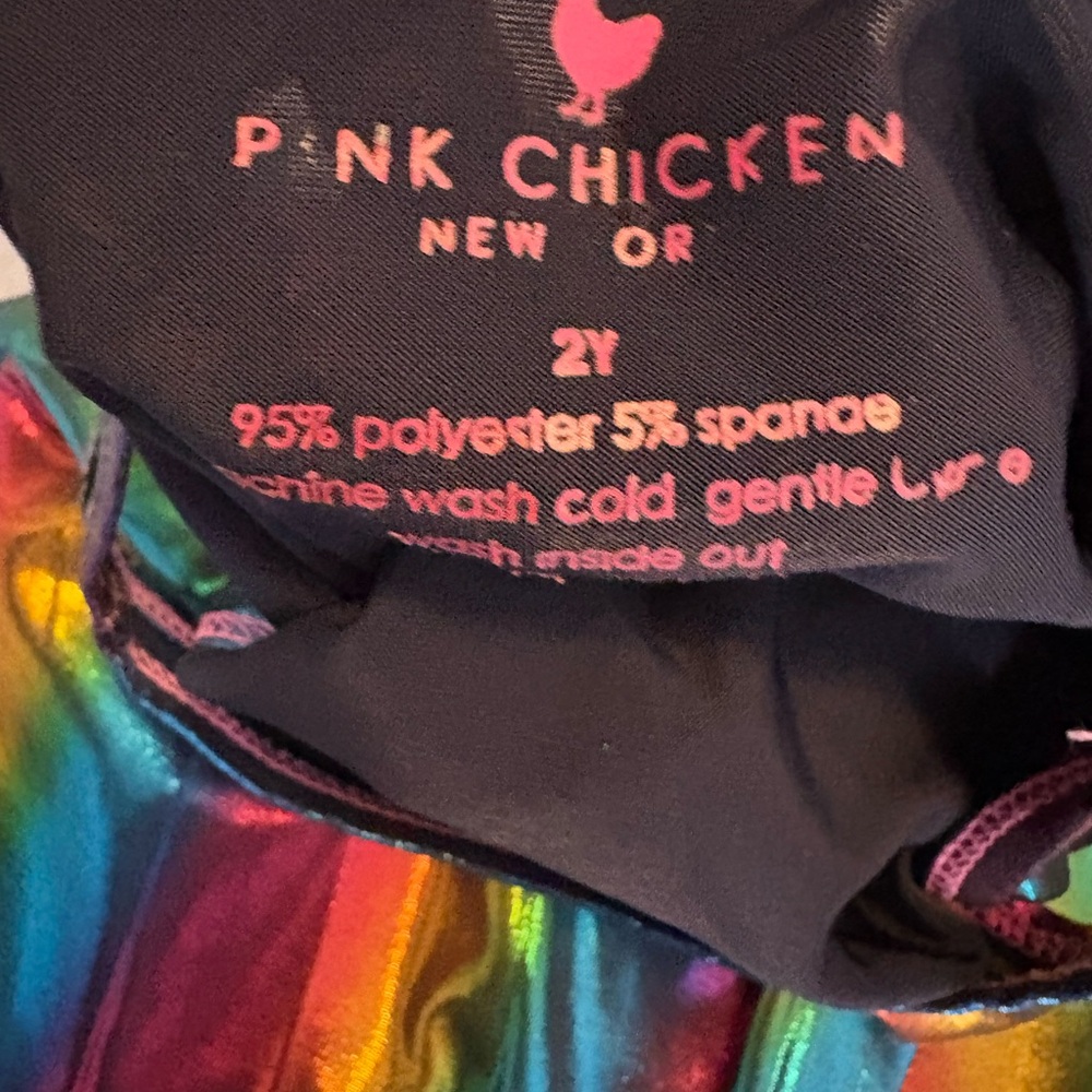 Pink Chicken Multicolor Metallic Dress - Picture 3 of 3
